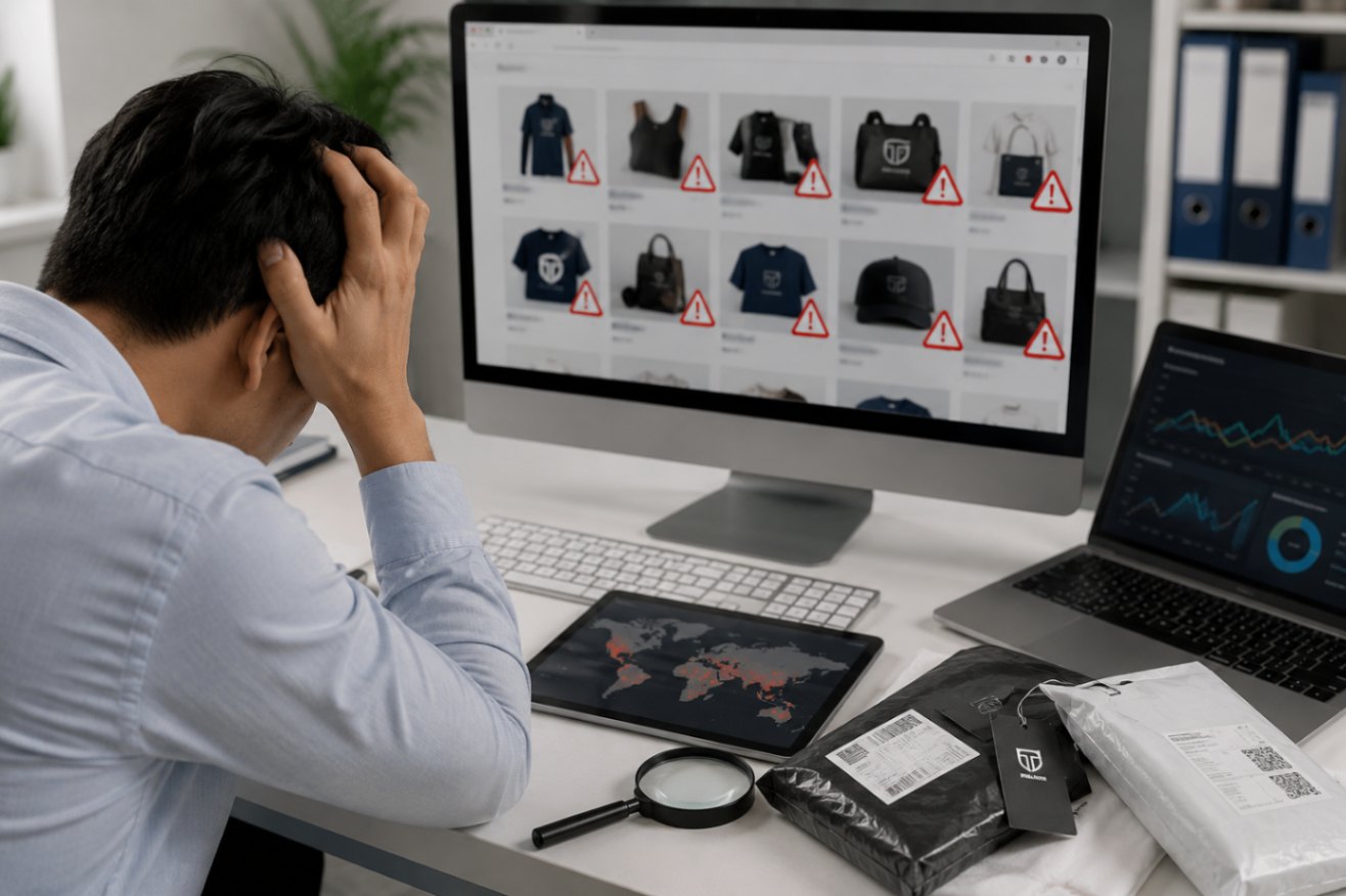 Trademark monitoring for counterfeit and unauthorized sellers